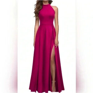 Mushare Pink Halter Maxi  Dress NWT Size Large